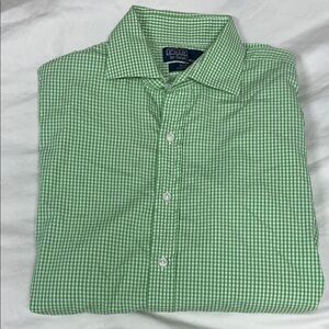 Polo by Ralph Lauren Men's Green Gingham Shirt